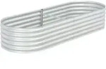vidaXL Garten-Hochbeet 240x80x44 cm Verzinkter Stahl Silbern