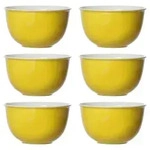 Ritzenhoff & Breker DOPPIO M&uuml;slischale 14 cm gelb 6er Set
