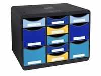 Exacompta 3137202D BEE BLUE Schubladenbox mit 11 Schubfächern, STORE BOX MULTI...