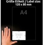 Avery Zweckform Tr&auml;ger-Etiketten 120x80 mm wei&szlig; VE=20 St&uuml;ck / 5 B&ouml;gen