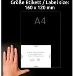 Avery Zweckform Tr&auml;ger-Etiketten 160x120 mm wei&szlig; VE=10 St&uuml;ck / 5 B&ouml;gen