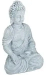 Relaxdays Buddha Figur sitzend, 40 cm hoch, Feng Shui Deko, wetterfest & frostsicher,