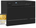 Exquisit Geschirrsp&uuml;ler GSP206-030D schwarz | Sp&uuml;lmaschine 55 cm | Ma&szlig;gedecke: 6