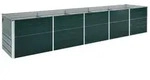 vidaXL Garten-Hochbeet Verzinkter Stahl 400&times;80&times;77 cm Gr&uuml;n