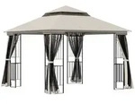 Outsunny - Gartenpavillon - 299Lx299Wx274Hcm - Beige