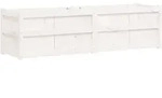 vidaXL Pflanzk&uuml;bel Wei&szlig; 180x50x50 cm Massivholz Kiefer