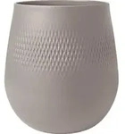 Villeroy & Boch Manufacture Collier taupe Vase Carr&eacute; gro&szlig; 20,5x20,5x22,5cm
