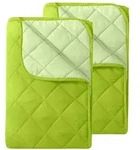 wometo 2 St&uuml;ck Microfaser Sommer Steppbett 155x220 &ndash; gr&uuml;n und hellgr&uuml;n /