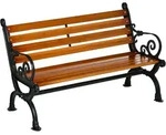 Outsunny - Gartenbank - 120L x 64B x 79H cm - teak