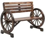 Outsunny - Gartenbank - L105,5 x B56 x H79 cm - braun
