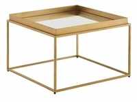 Couchtisch FineBuy Sofatisch Glas Spiegel 60x60x41cm Wohnzimmertisch Gold Tisch