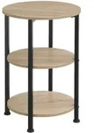 tectake Beistelltisch Colchester 40x61cm Industrial Holz Hell, Eiche Sonoma