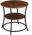 tectake Beistelltisch Saint Louis 55x56cm Industrial Holz Dunkel, Rustikal