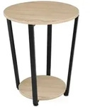 tectake Beistelltisch Swindon 50x62,5cm Industrial Holz Hell, Eiche Sonoma