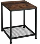 tectake Beistelltisch Derby 45,5x45,5x55,5cm Industrial Holz Dunkel, Rustikal