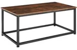 tectake Couchtisch Lynch 100x55x45,5cm Industrial Holz Dunkel, Rustikal