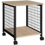 tectake Beistelltisch Gary 40x40x48cm Industrial Holz Hell, Eiche Sonoma