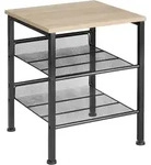 tectake Beistelltisch Lincoln 40,5x40x50,5cm Industrial Holz Hell, Eiche Sonoma