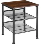 tectake Beistelltisch Lincoln 40,5x40x50,5cm Industrial Holz Dunkel, Rustikal