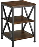 tectake Beistelltisch Nottingham 40,5x40,5x60,5cm Industrial Holz Dunkel, Rustikal
