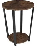 tectake Beistelltisch Swindon 50x62,5cm Industrial Holz Dunkel, Rustikal