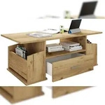 VCM Beistelltisch & Couchtisch Junata Honig-Eiche H. 44 x B. 110 x T. 52 cm