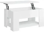 vidaXL Couchtisch Hochglanz-Wei&szlig; 79x49x41 cm Holzwerkstoff