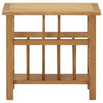 vidaXL Zeitungstisch 45x27x42 cm Eiche Massivholz