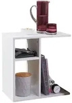 WOHNLING Beistelltisch Holz Anstelltisch Couchtisch Klein Sofatisch Wei&szlig;