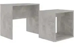 vidaXL Couchtisch-Set Betongrau 48 x 30 x 45 cm Spanplatte