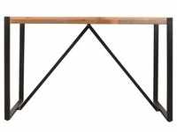 SIT Möbel Tisch 120 x 70 cm | Kufen-Gestell | Altholz mit Metall | bunt-schwarz | B