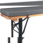 TexDeko Bierbankauflage gepolstert 220x25x4cm XL Bankauflage waschbar mit