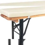 TexDeko Bierbankauflage gepolstert 220x25x4cm XL f&uuml;r Bierzeltgarnitur Bankauflage
