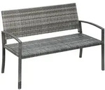 Outsunny - Rattansessel - B122 x T60 x H85cm - grau