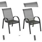 Merxx Amalfi Stapelsessel Set 2tlg., 2 Stapelsessel, Aluminium/Textil,...