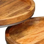 vidaXL Beistelltisch-Set 2 Stk. Mangoholz Massiv : Farbe - Braun