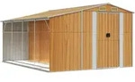 vidaXL Ger&auml;tehaus Hellbraun 277x365,5x179 cm Verzinkter Stahl