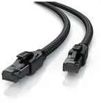 Primewire Patchkabel CAT 8 mit Baumwollummantelung, Gigabit Ethernet LAN Kabel -