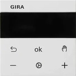 Gira System 55 Bedienelement, wei&szlig;, mit Abdeckung, gl&auml;nzend, mit LED-Anzeige