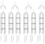 CLP Rosens&auml;ule Romantika, Obelisk, H&ouml;he 190 cm, &Oslash; 38cm schwarz/6er Set