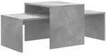 vidaXL Couchtisch-Set Betongrau 100x48x40 cm Holzwerkstoff