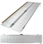 TRUTZHOLM Rollstuhlrampe klappbar 213 cm 272 kg Alu grau geriffelt Auffahrrampe