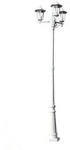 vidaXL Gartenlaterne 3-flammig 215 cm Wei&szlig; Aluminium