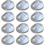 vidaXL Outdoor Solar-Wandleuchten LED 12 Stk. Rund Silbern