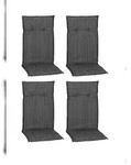 beo Saumauflage Hochlehner 4er Set Belm M050 graues Polster mit wei&szlig;en Streifen