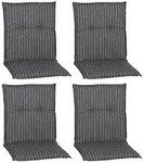 beo Saumauflage Niedriglehner 4er Set Belm M050 graues Polster mit wei&szlig;en...