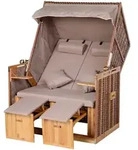 Outsunny - Strandkorb - 118Lx79Wx150Hcm - Beige