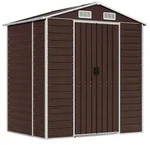 vidaXL Ger&auml;tehaus Braun 191x130x198 cm Verzinkter Stahl
