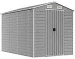 vidaXL Gartenhaus Hellgrau 191 x 300 x 198 cm Verzinkter Stahl