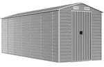 vidaXL Gartenhaus Hellgrau 191 x 555 x 198 cm Verzinkter Stahl